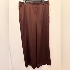 NWT a new day Women’s Large Silky Chocolate Brown Dress Pants